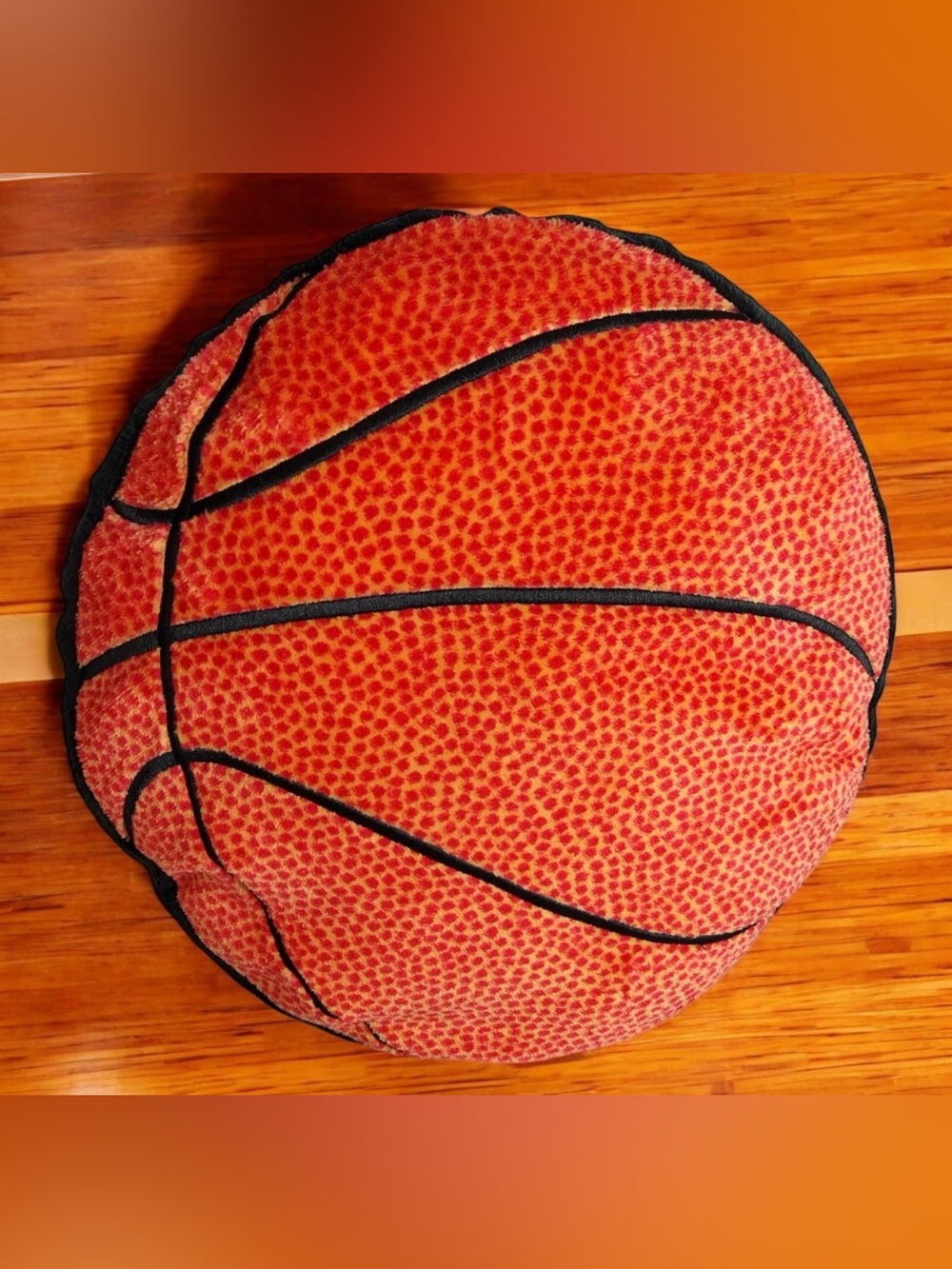 Plush Basketball Throw Pillow - Orange